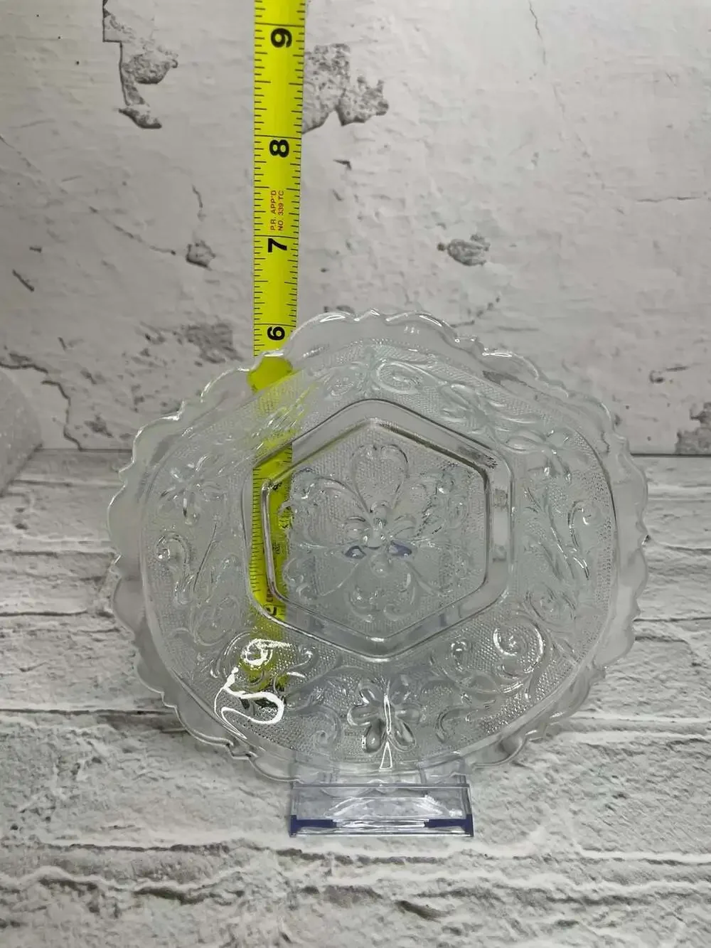 Vintage Indiana Glass Tiara Sandwich Pattern Clear Hexagon Bowl